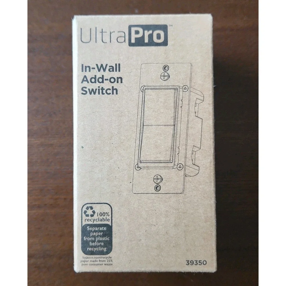 UltraPro Add-On Switch Z-Wave ZigBee In-Wall White 39350 QuickFit Not Standalone